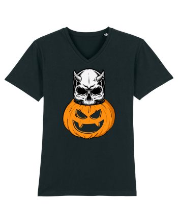 Pumpkin Skull Halloween Black