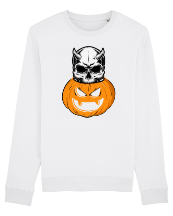 Pumpkin Skull Halloween White