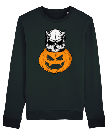 Pumpkin Skull Halloween Black