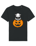 Pumpkin Skull Halloween Tricou mânecă scurtă Unisex Rocker
