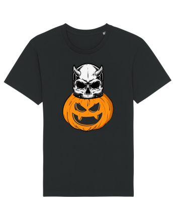 Pumpkin Skull Halloween Black
