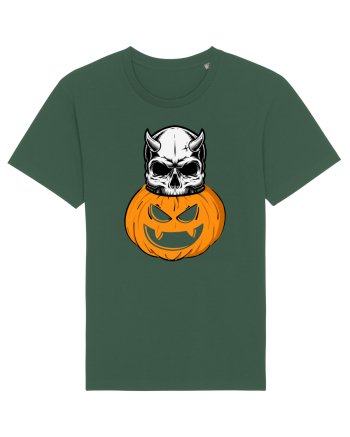 Pumpkin Skull Halloween Bottle Green