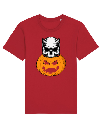 Pumpkin Skull Halloween Red