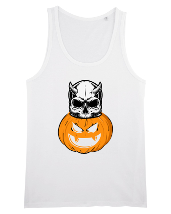 Pumpkin Skull Halloween White