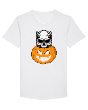 Pumpkin Skull Halloween White