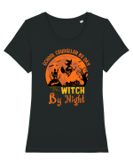 School Counselor By Day Witch By Night Tricou mânecă scurtă guler larg fitted Damă Expresser