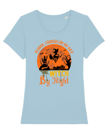 School Counselor By Day Witch By Night Sky Blue