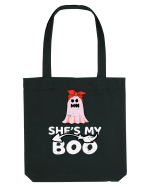 She's My Boo Cute Halloween Funny Ghost Sacoșă textilă