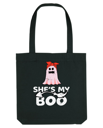 She's My Boo Cute Halloween Funny Ghost Black