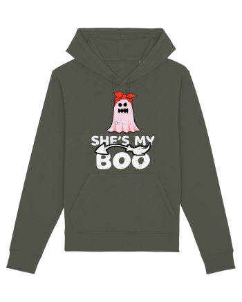 She's My Boo Cute Halloween Funny Ghost Khaki