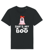 She's My Boo Cute Halloween Funny Ghost Tricou mânecă scurtă Unisex Rocker