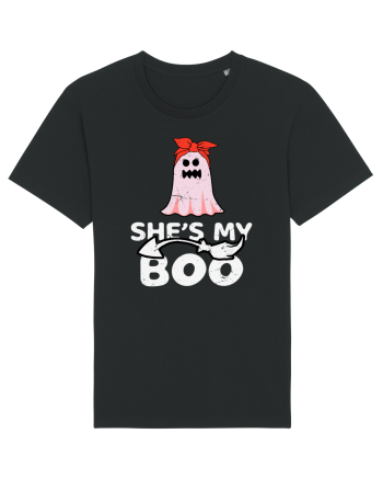 She's My Boo Cute Halloween Funny Ghost Black