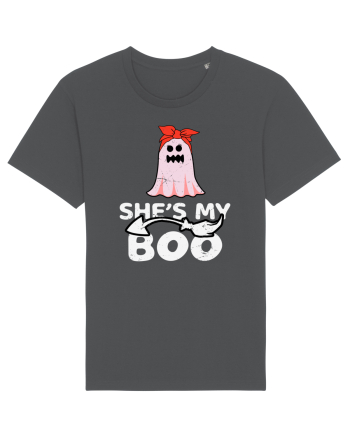 She's My Boo Cute Halloween Funny Ghost Anthracite