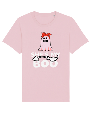 She's My Boo Cute Halloween Funny Ghost Cotton Pink