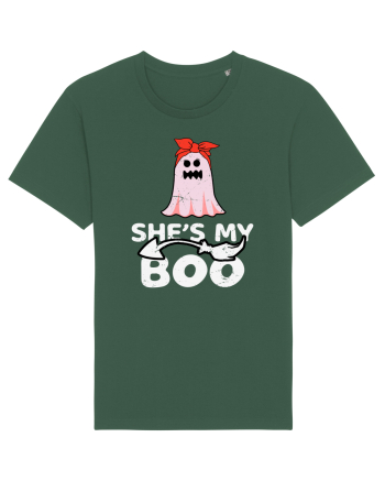 She's My Boo Cute Halloween Funny Ghost Bottle Green