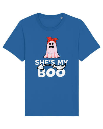 She's My Boo Cute Halloween Funny Ghost Royal Blue