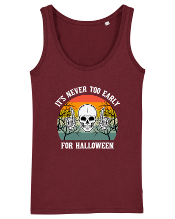 Skull It's Never Too Early for Halloween Burgundy