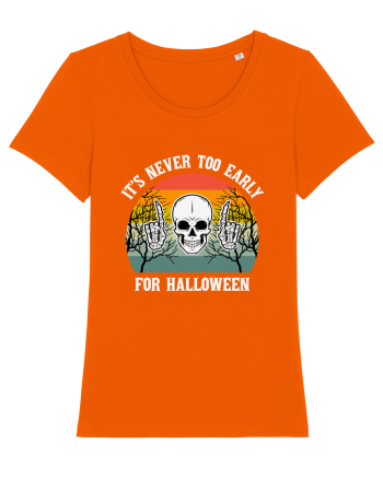 Skull It's Never Too Early for Halloween Bright Orange