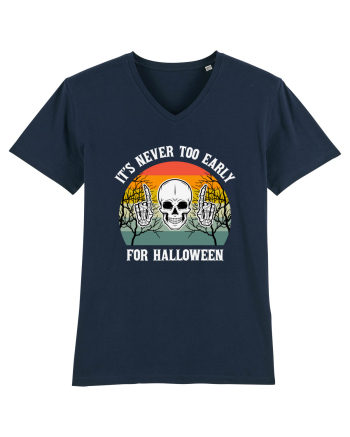 Skull It's Never Too Early for Halloween French Navy