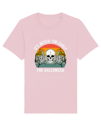 Skull It's Never Too Early for Halloween Cotton Pink