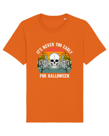 Skull It's Never Too Early for Halloween Bright Orange
