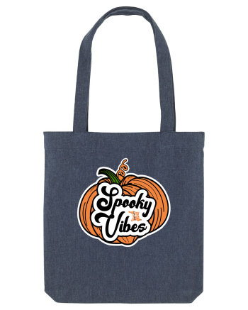 Spooky Vibes Halloween Pumpkin Midnight Blue