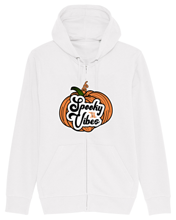 Spooky Vibes Halloween Pumpkin White
