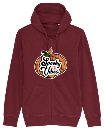 Spooky Vibes Halloween Pumpkin Burgundy