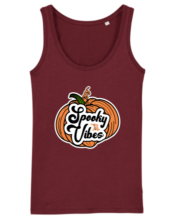 Spooky Vibes Halloween Pumpkin Burgundy