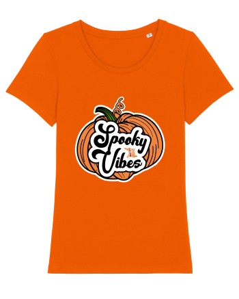 Spooky Vibes Halloween Pumpkin Bright Orange