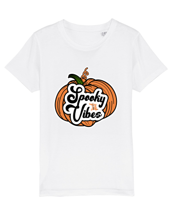 Spooky Vibes Halloween Pumpkin White