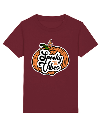 Spooky Vibes Halloween Pumpkin Burgundy