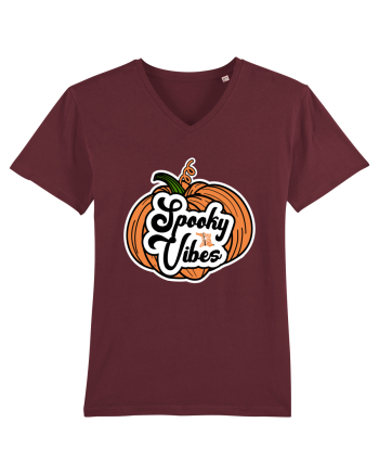 Spooky Vibes Halloween Pumpkin Burgundy