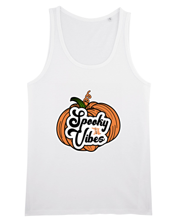 Spooky Vibes Halloween Pumpkin White