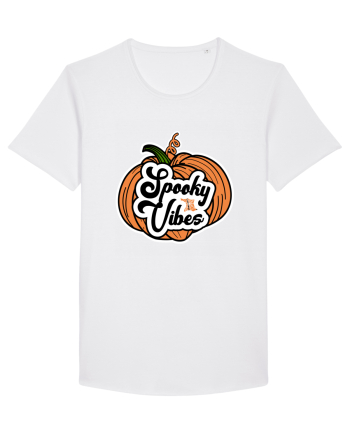 Spooky Vibes Halloween Pumpkin White