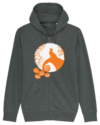 Top Cat And Moon Halloween Anthracite