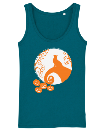 Top Cat And Moon Halloween Ocean Depth