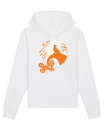 Top Cat And Moon Halloween White