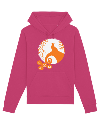 Top Cat And Moon Halloween Raspberry