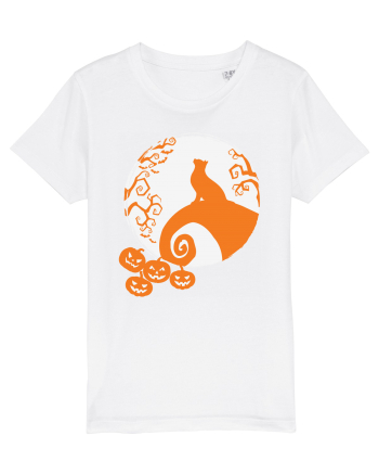 Top Cat And Moon Halloween White