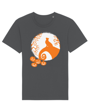 Top Cat And Moon Halloween Anthracite