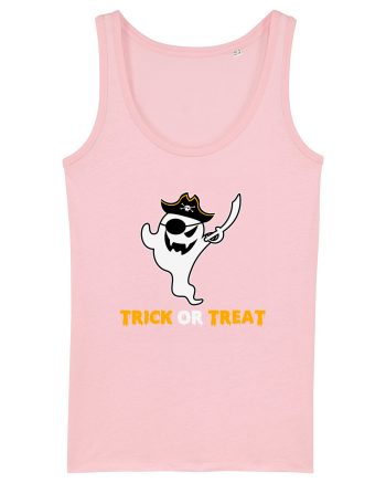 Trick or Treat Pirate Boo Ghost Cotton Pink