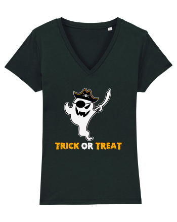 Trick or Treat Pirate Boo Ghost Black