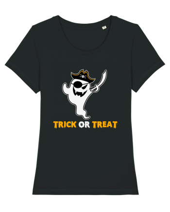 Trick or Treat Pirate Boo Ghost Black