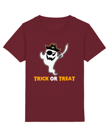 Trick or Treat Pirate Boo Ghost Burgundy