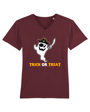 Trick or Treat Pirate Boo Ghost Burgundy