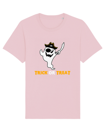 Trick or Treat Pirate Boo Ghost Cotton Pink