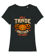 Will Trade Brother For Candy Tricou mânecă scurtă guler larg fitted Damă Expresser