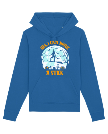 Yes I Can Drive A Stick Halloween Witch Flyin' Royal Blue
