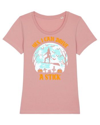 Yes I Can Drive A Stick Halloween Witch Flyin' Canyon Pink